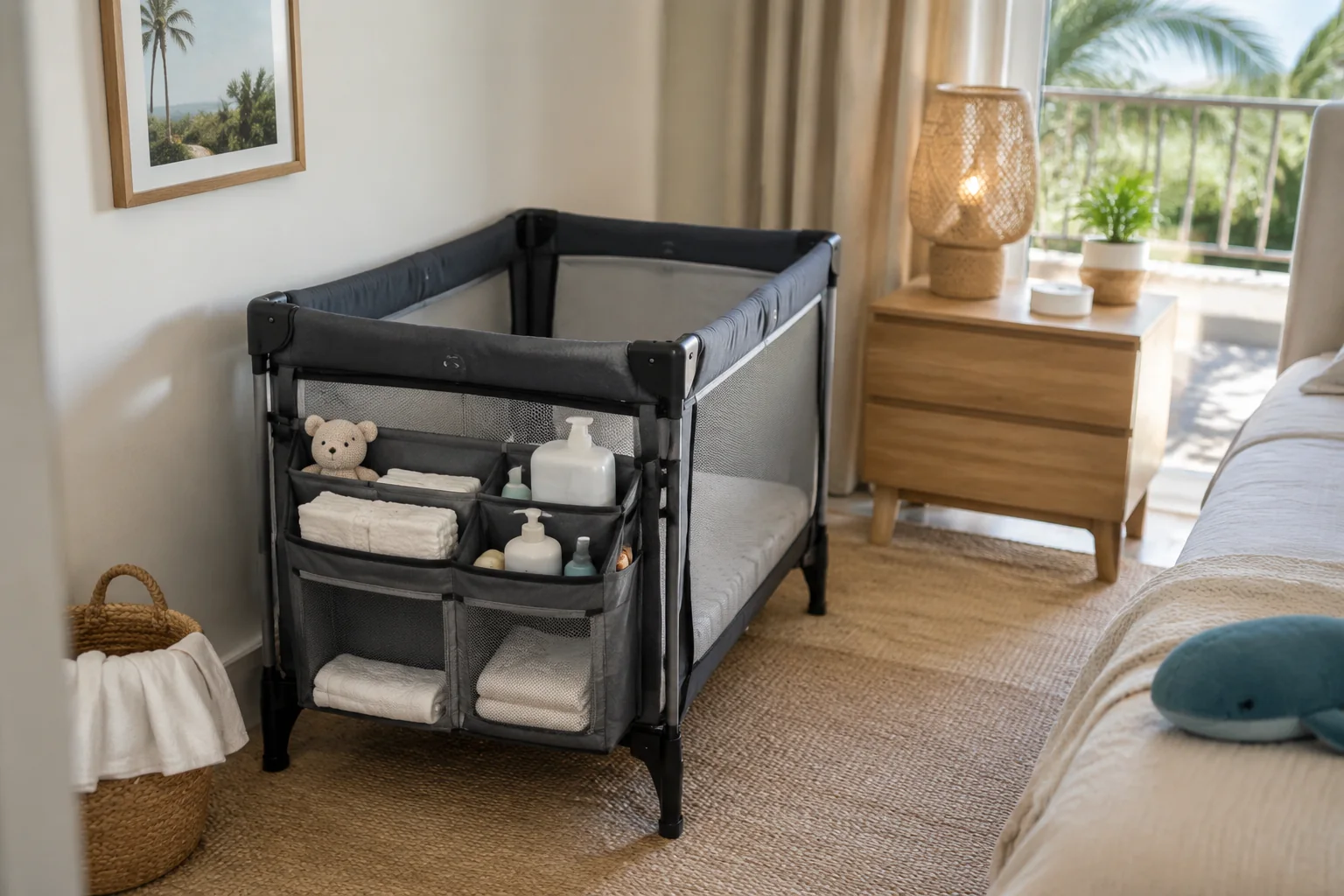 Nupaliq Convertible Baby Travel Crib Organizer - Image 3