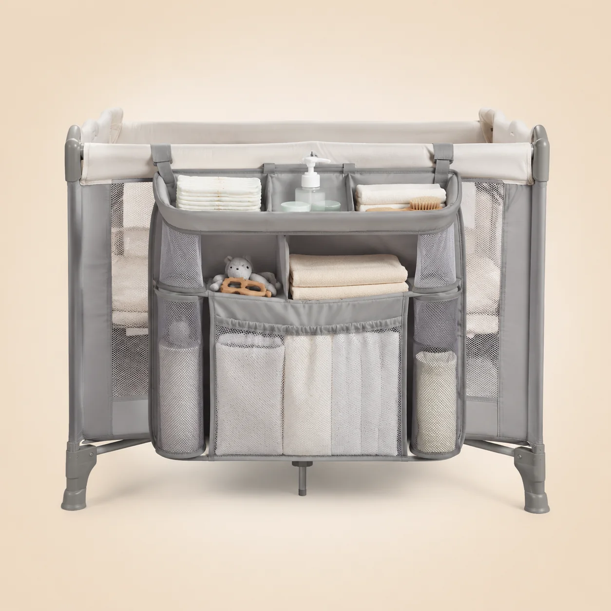 Nupaliq Convertible Baby Travel Crib Organizer