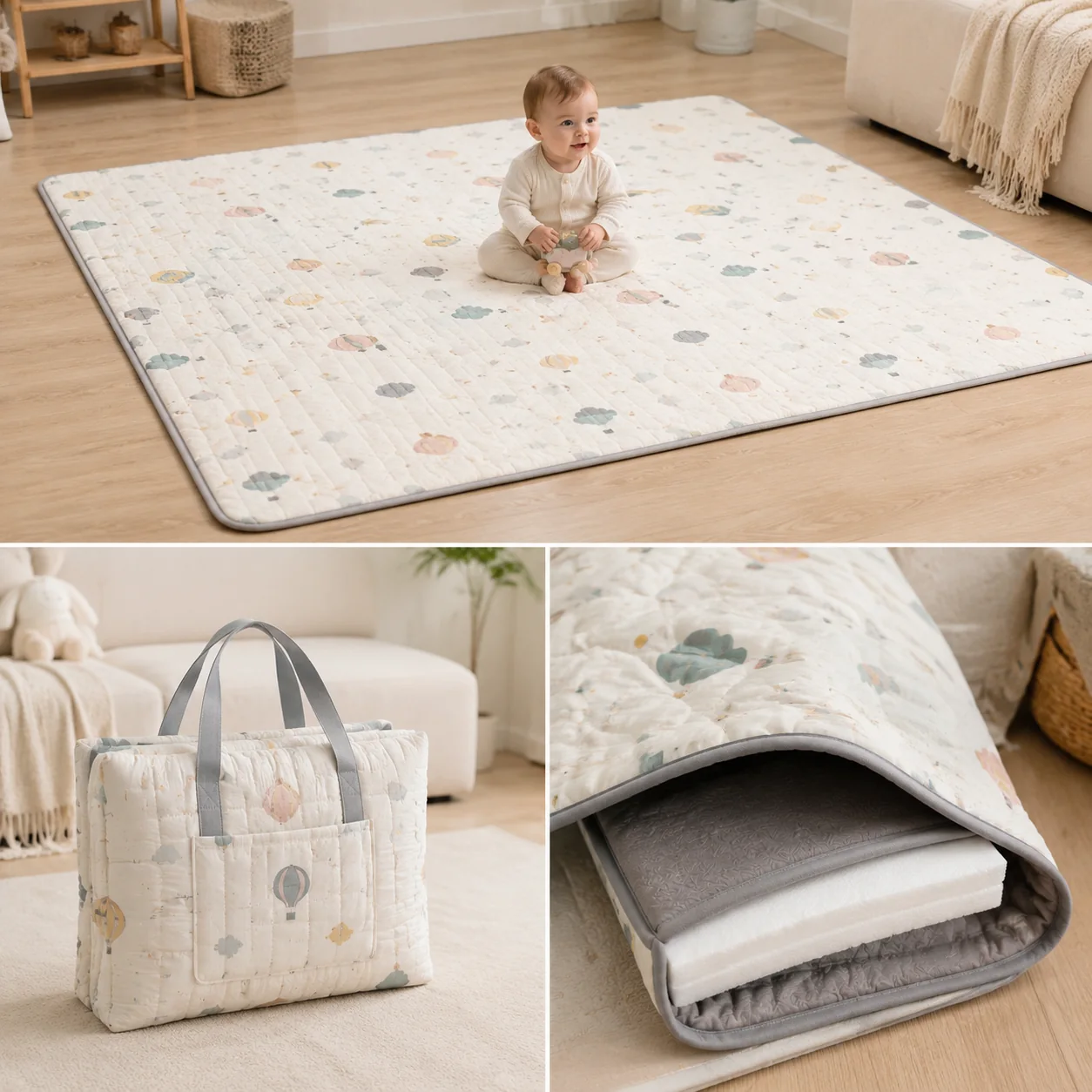 Nupaliq Baby Travel Play Mat with Carry Tote - Image 4