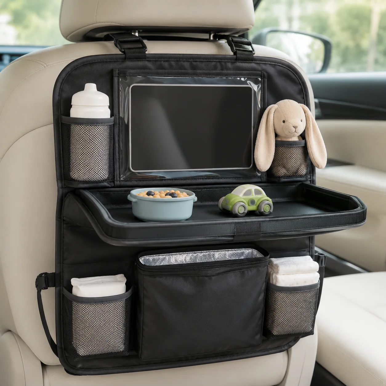 Nupaliq Car Backseat Baby Organizer with Tray - Image 4