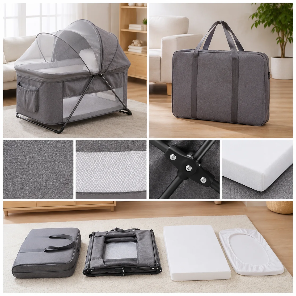 Nupaliq Compact Baby Travel Bassinet - Image 4