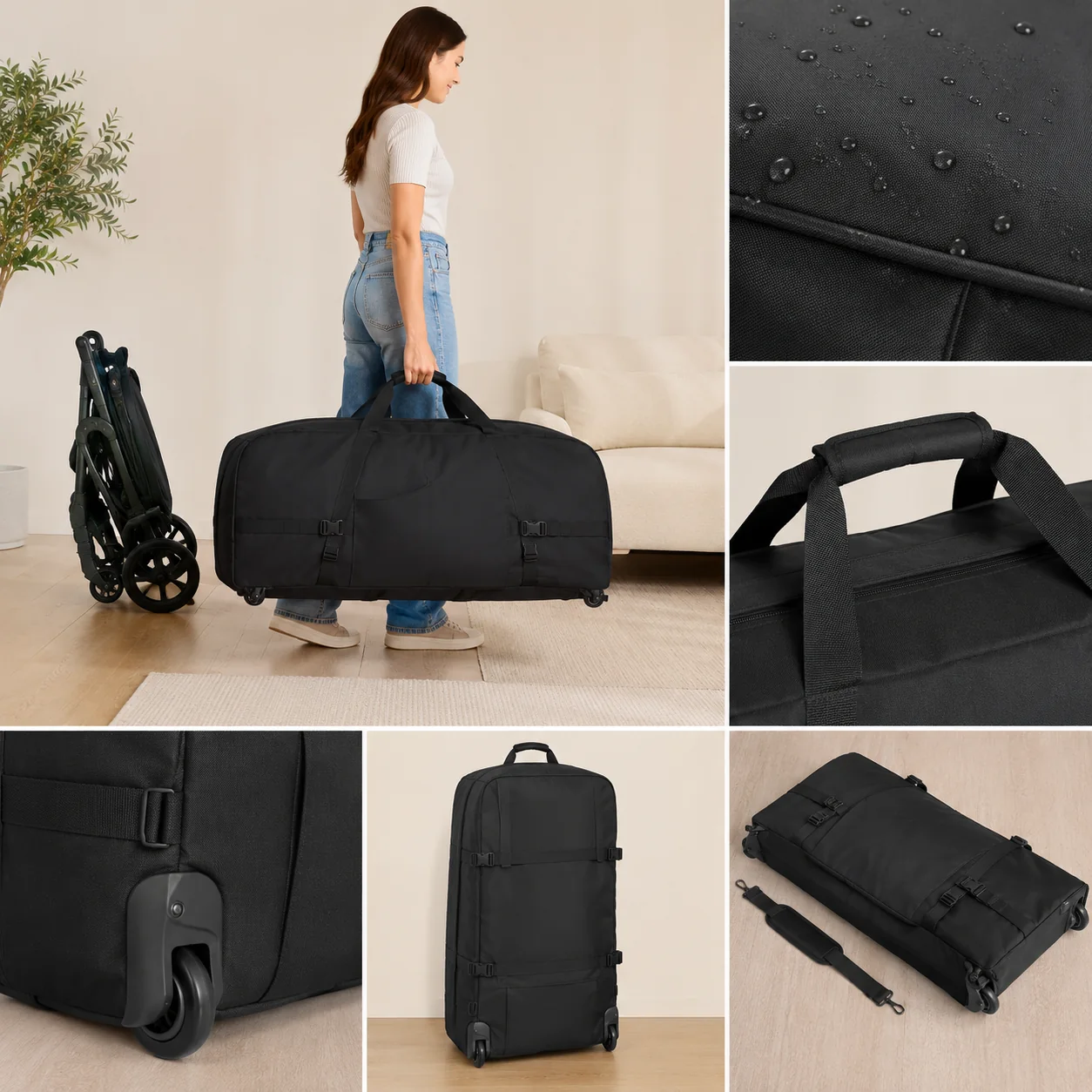 Nupaliq Stroller Travel Bag with Wheel Cover - Image 4