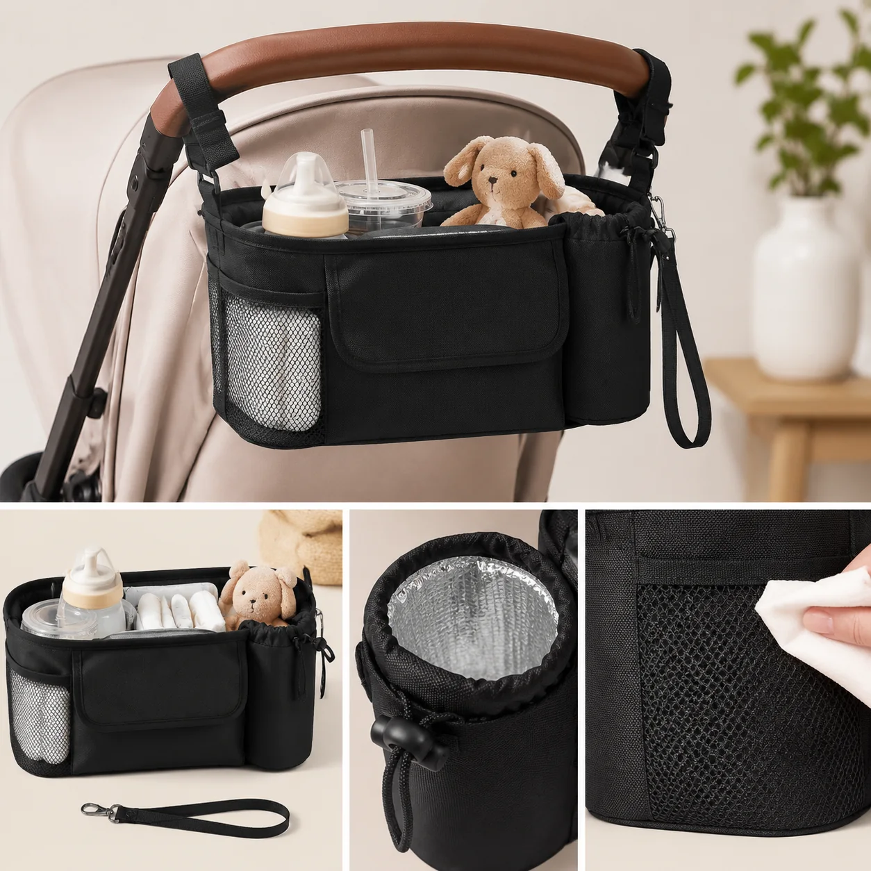 Nupaliq Stroller Organizer Console with Cooler Pocket - Image 4
